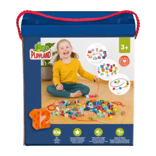 Bild 4 von PLAYLAND Holz-Bauklötze / -Fädelspaß