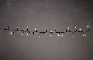 TrendLine LED-Lichterkette Premium Außen 33 m warmweiß-grün mit Timer, Dimmer