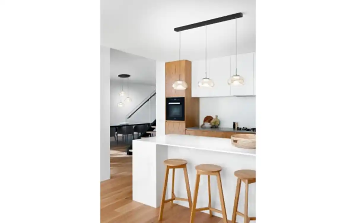 Bild 3 von LED-Pendelleuchte Brena, cognac, 3-flammig,22 cm, inkl. CCT Steuerung