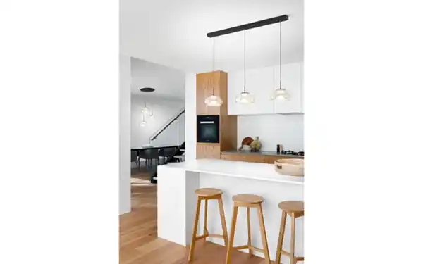 Bild 3 von LED-Pendelleuchte Brena, cognac, 3-flammig,22 cm, inkl. CCT Steuerung