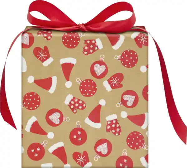 Bild 2 von DEKOWELT Recycling-Geschenkpapier mit Schaumflock, 1,5 m