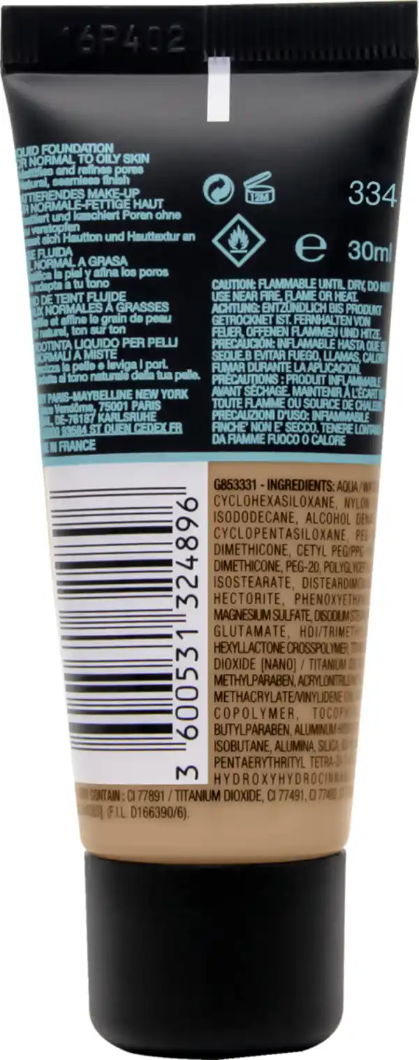 Bild 2 von Maybelline New York Fit Me! Matte + Poreless Make-Up Nr. 334 Warm Tan, 30 ml