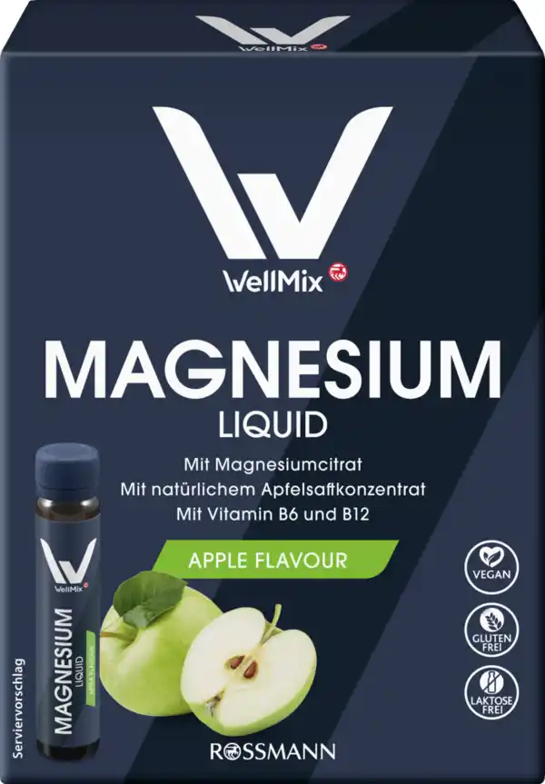 Bild 1 von WellMix Magnesium Liquid Apple Flavour, 175 ml