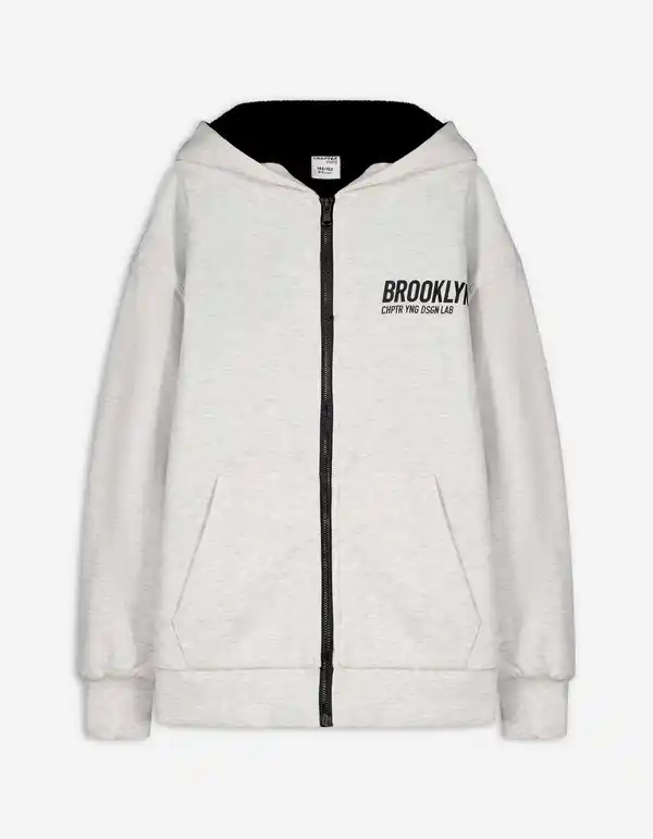 Bild 1 von Kinder Sweatjacke - Relax Fit - weiß
