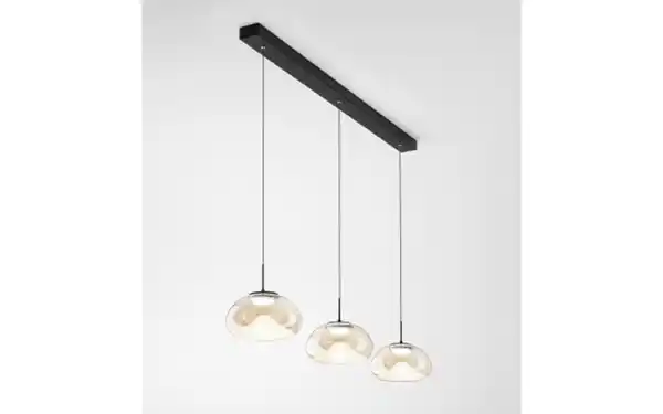 Bild 2 von LED-Pendelleuchte Brena, cognac, 3-flammig,22 cm, inkl. CCT Steuerung