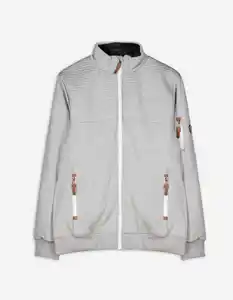 Herren Sweatjacke - Wattierung - hellgrau