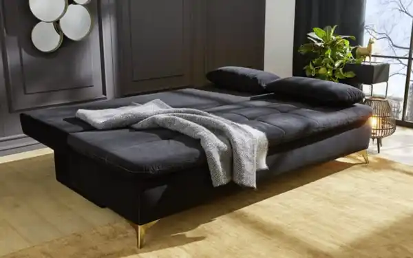 Bild 3 von Funktionssofa Sarah, schwarz/gold