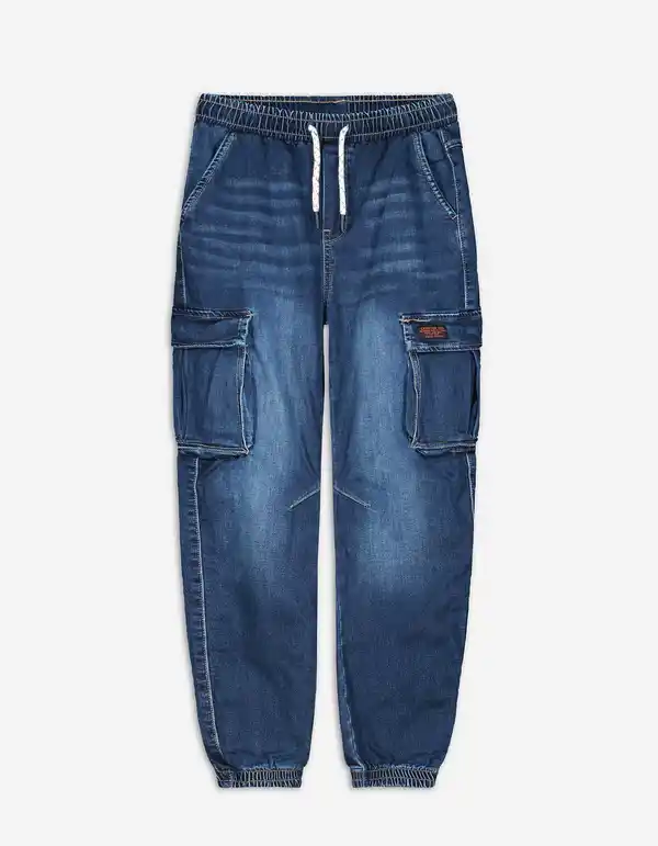 Bild 1 von Kinder Cargohose - Relaxed Fit - dunkelblau