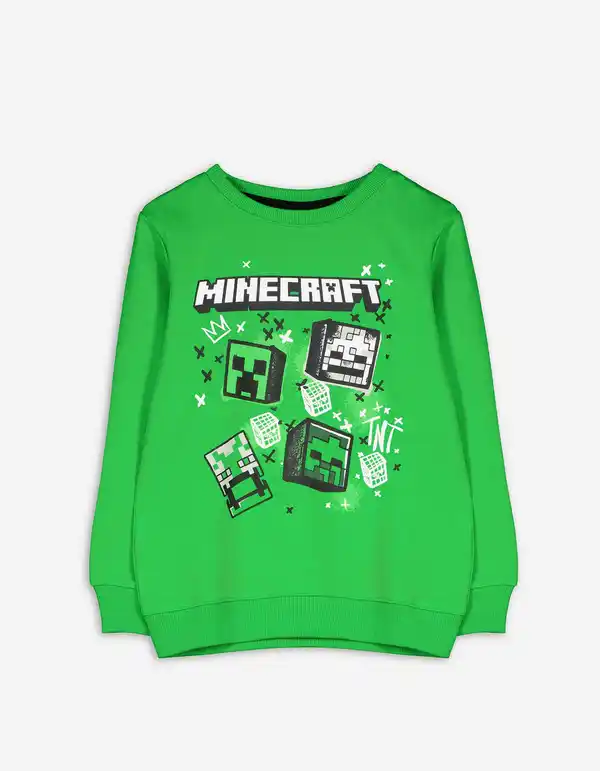 Bild 1 von Kinder Sweatshirt - Minecraft - grün