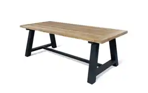 Gartentisch Belanda, Gestell anthrazit, Tischplatte recycled Teakholz