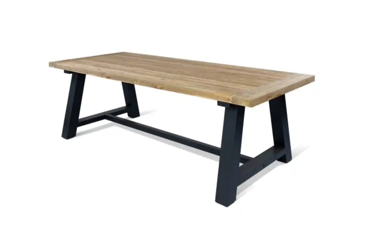 Bild 1 von Gartentisch Belanda, Gestell anthrazit, Tischplatte recycled Teakholz