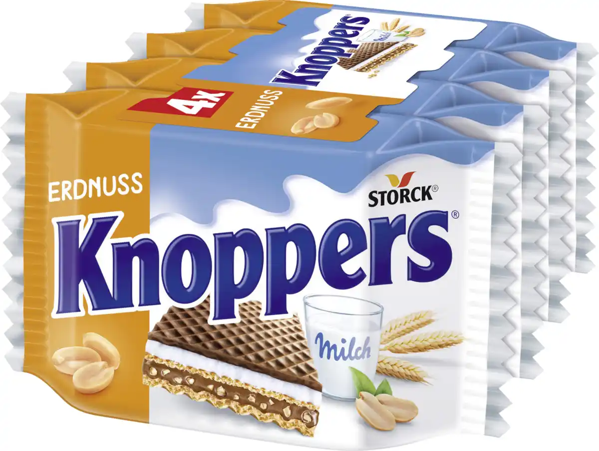 Bild 3 von Knoppers Erdnuss 4er Pack, 100 g