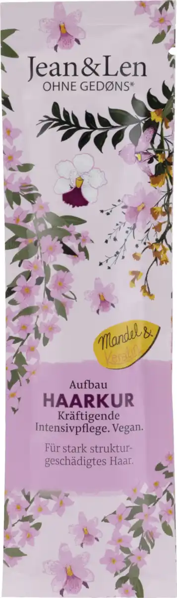 Bild 1 von Jean&Len Haarkur mit pflegendem Mandelöl und pflanzlichem Keratin, 20 ml