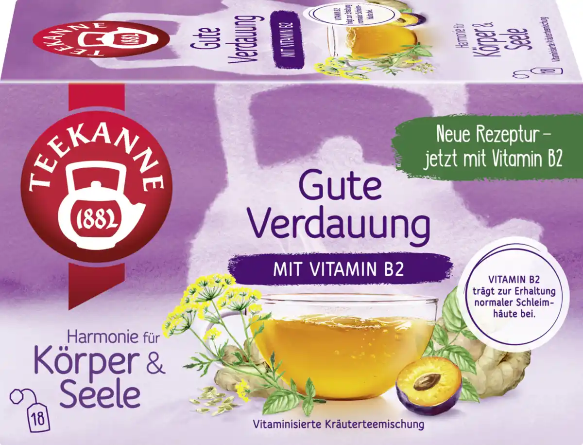 Bild 1 von Teekanne Gute Verdauung mit Vitamin B2, 36 g