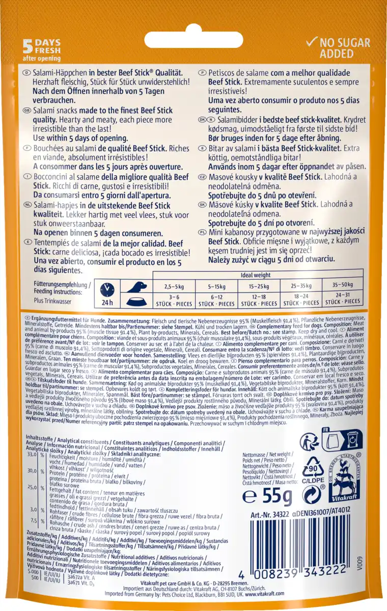 Bild 2 von Vitakraft Beef Stick Rustico, 55 g