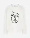 Bild 1 von Damen Sweatshirt - Stickereien - weiß
