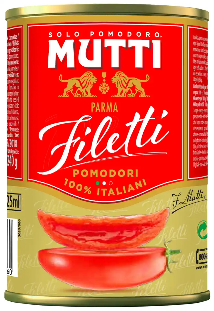 Bild 1 von Mutti Filetti Pomodori Tomatenviertel 400G