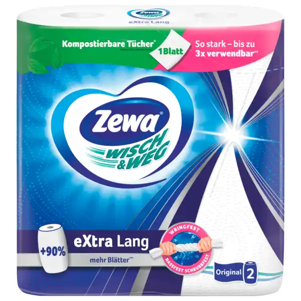 Bild 1 von Zewa Wisch & Weg extra lang Original 2x86 Blatt