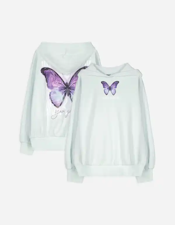 Bild 1 von Kinder Hoodie - Rückenprint - hellblau