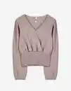 Bild 1 von Damen Langarmshirt - Crinkle-Optik - beige