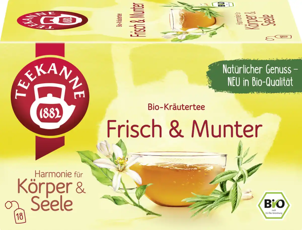 Bild 1 von Teekanne Bio Kräutertee Frisch & Munter, 36 g