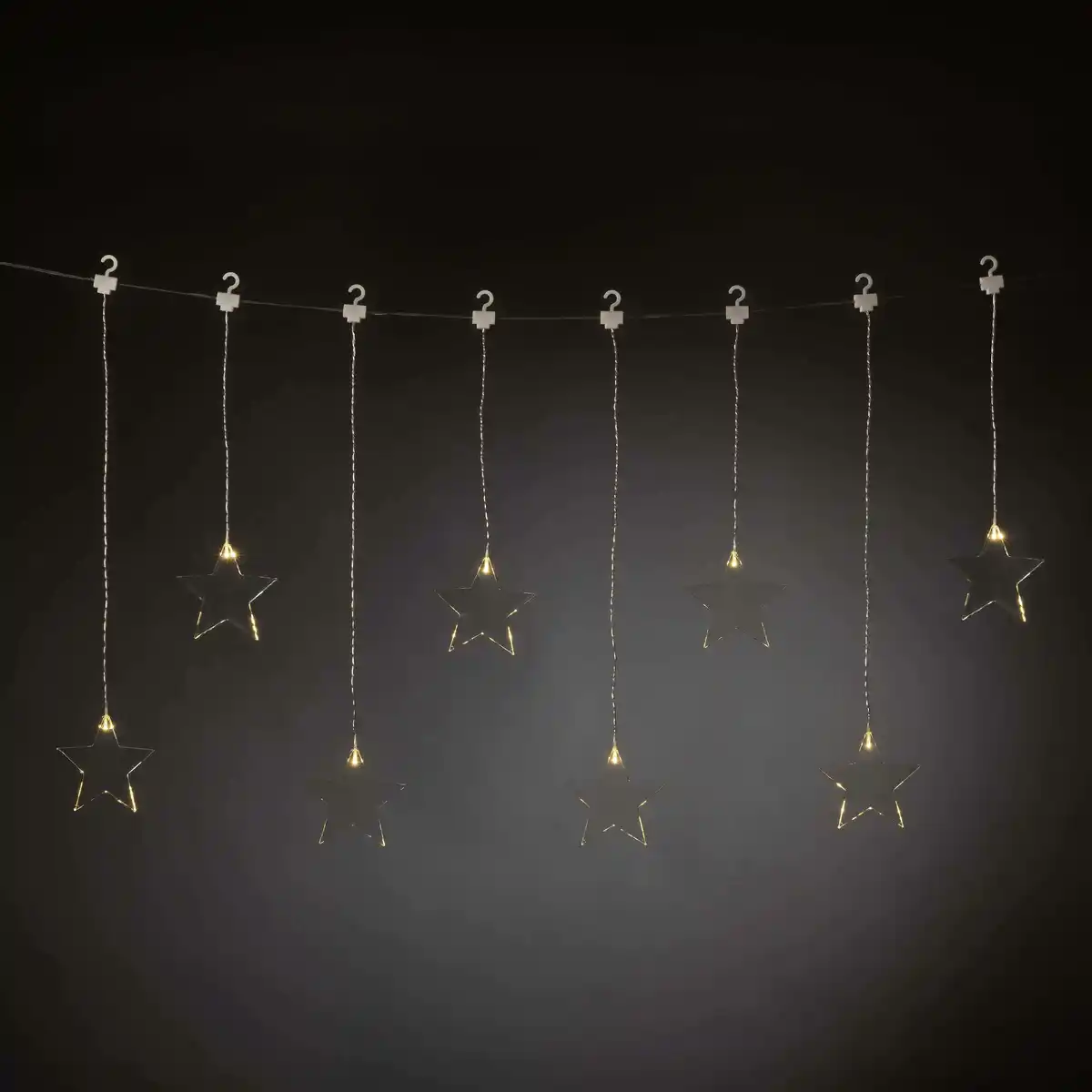 Bild 1 von Konstsmide LED Lichtervorhang 8 Plexisterne 605cm x 38-59cm