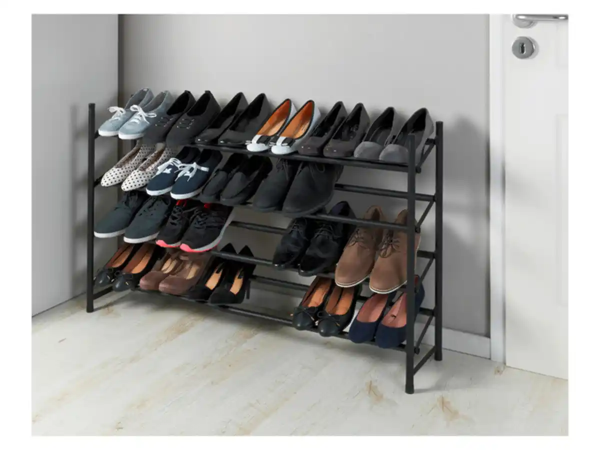 Bild 2 von Wenko Anti-Rutsch-Schuhregal Hero ausziehbar, Schuhaufbewahrung für 24 PaarSchuhe