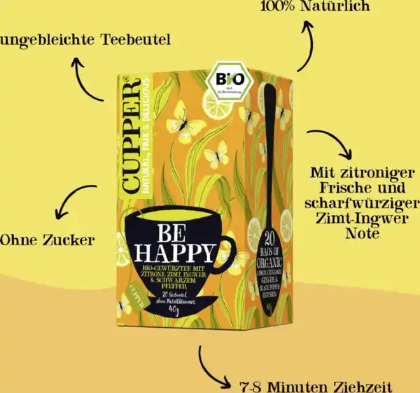 Bild 4 von Cupper Bio Gewürztee Be Happy, 40 g