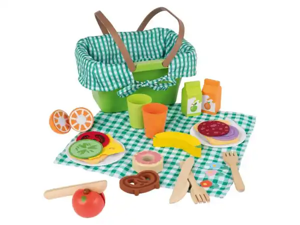 Bild 2 von Playtive Picknickkorb \ Einkaufsbeutel mit Lebensmittelpyramide \ Frühstücks-Set