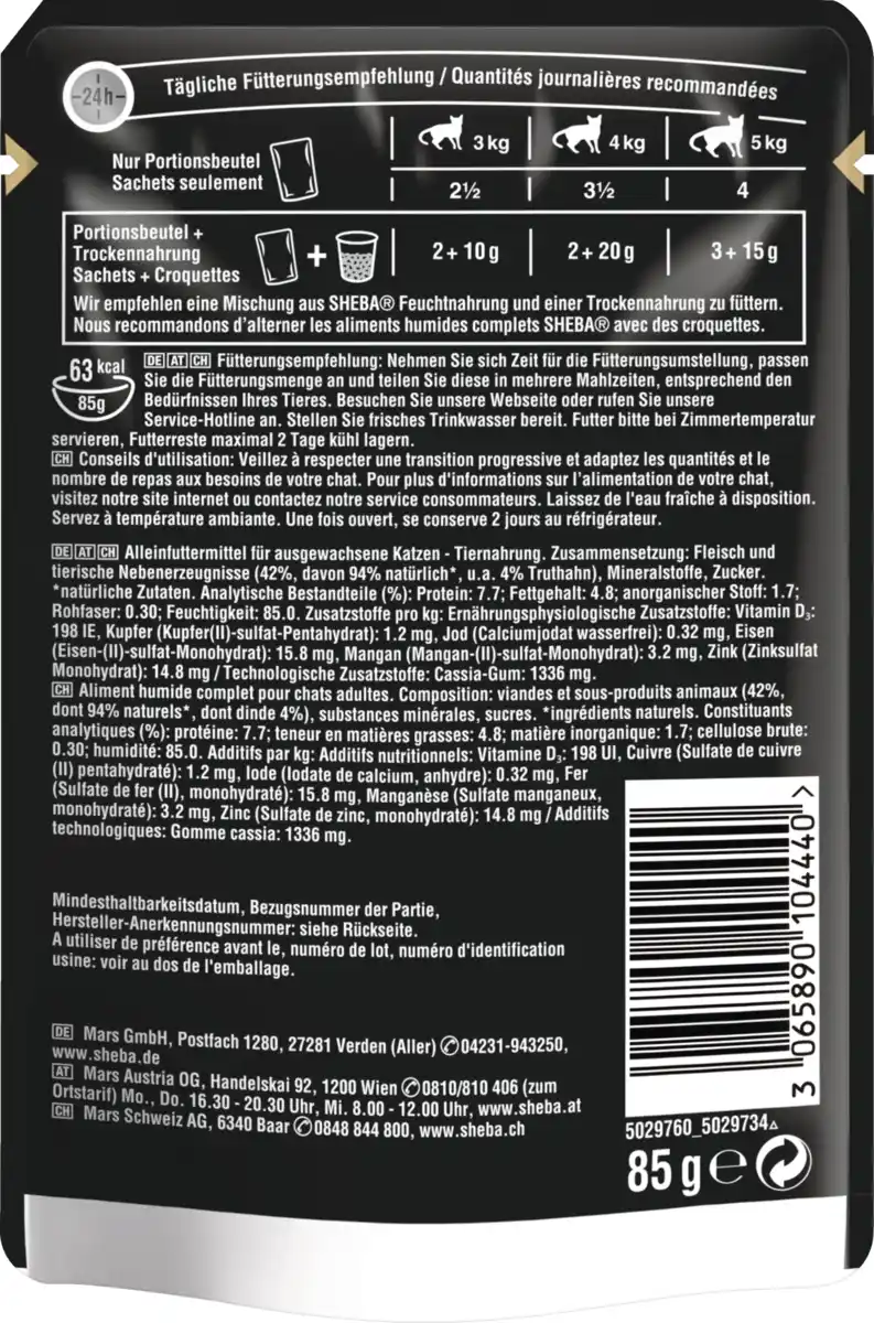 Bild 2 von Sheba Delikatesse in Gelee mit Truthahn, 85 g