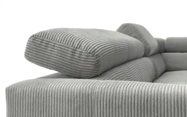 Bild 2 von Candy - Wohnlandschaft Callisto, grau, inkl. Kopfteilverstellungen, 219 x 273 cm