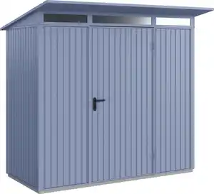 EcoStar Gerätehaus Trend-P Typ 1 taubenblau 247,9 x 153 x 228,6 cm