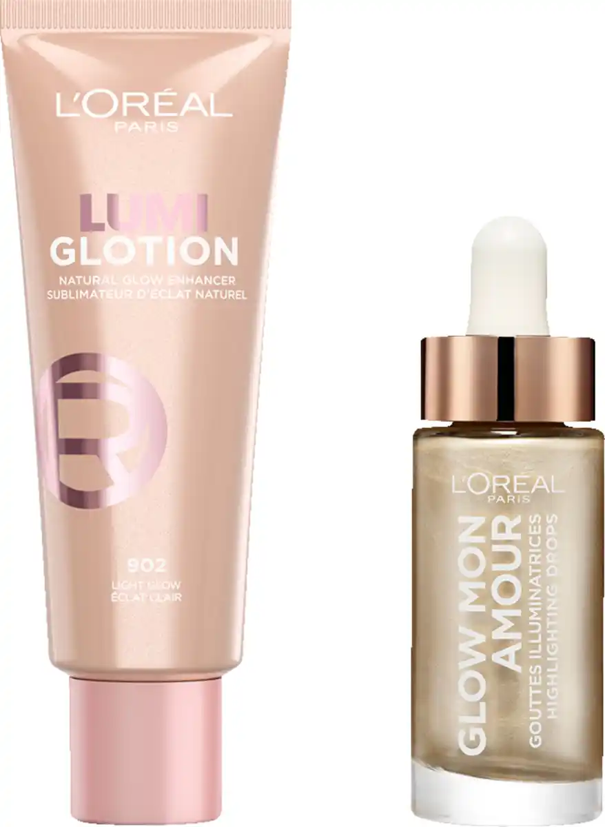 Bild 1 von L’Oréal Paris Lumi Glotion Natural Glow Enhancer & Glow mon Amour Highlighting Drops Vorteilsset