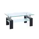 Bild 1 von Inter Link Couchtisch Dana aus Glas und Holz in schwarz