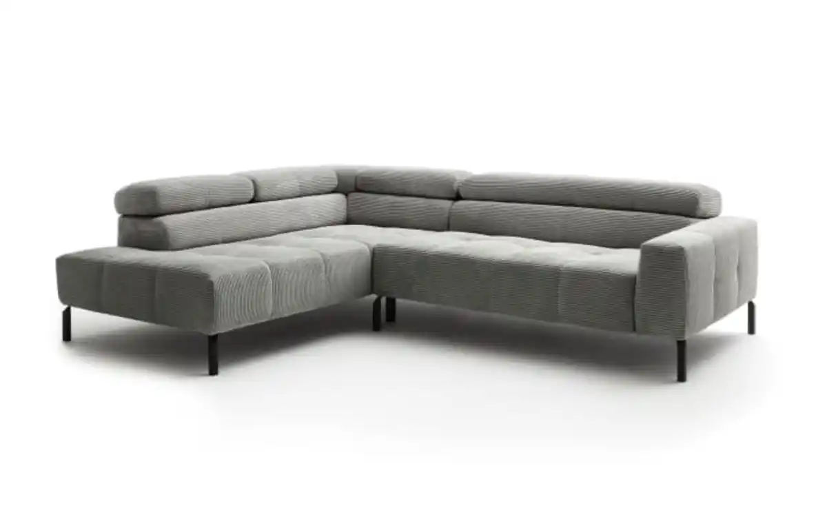 Bild 1 von Candy - Wohnlandschaft Callisto, grau, inkl. Kopfteilverstellungen, 219 x 273 cm