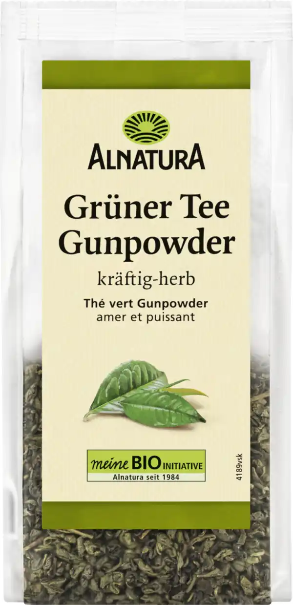 Bild 1 von Alnatura Bio Grüner Tee Gunpowder, 100 g