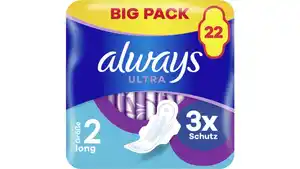 Always ULTRA Damenbinden Long mit Flügeln BigPack