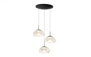LED-Pendelleuchte Brena, cognac, 3-flammig, 35 cm, inkl. CCT Steuerung