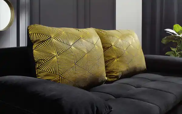 Bild 4 von Funktionssofa Sarah, schwarz/gold