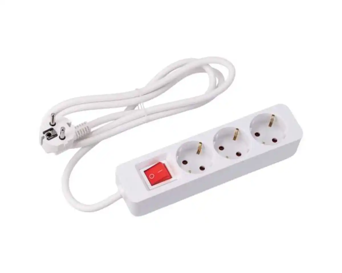 Bild 1 von Highcraft Steckerleiste 3f mit Schalter weiß