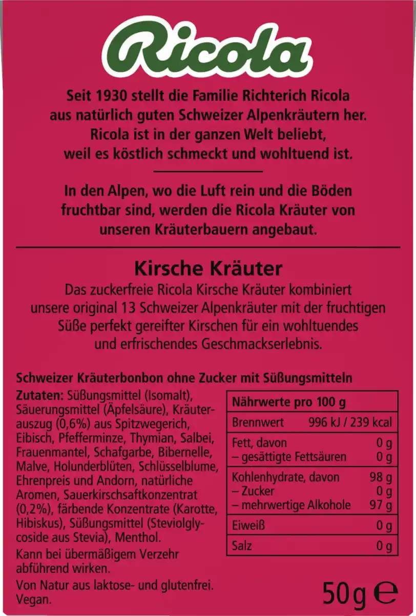 Bild 2 von Ricola Kirsche Kräuter Bonbons, 50 g