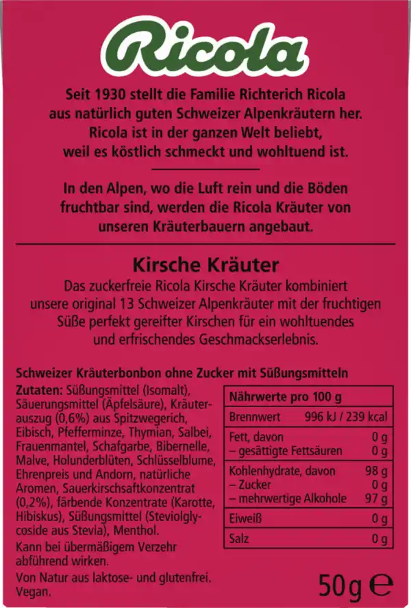 Bild 2 von Ricola Kirsche Kräuter Bonbons, 50 g