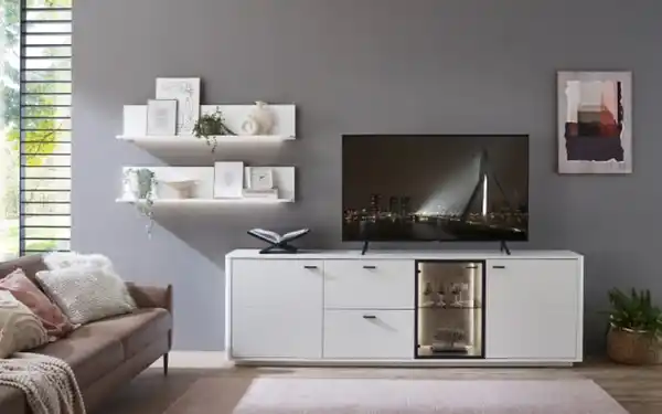 Bild 2 von Ideal-Möbel - Wohnwand Montreal II, weiß, inkl. Softclose Funktion