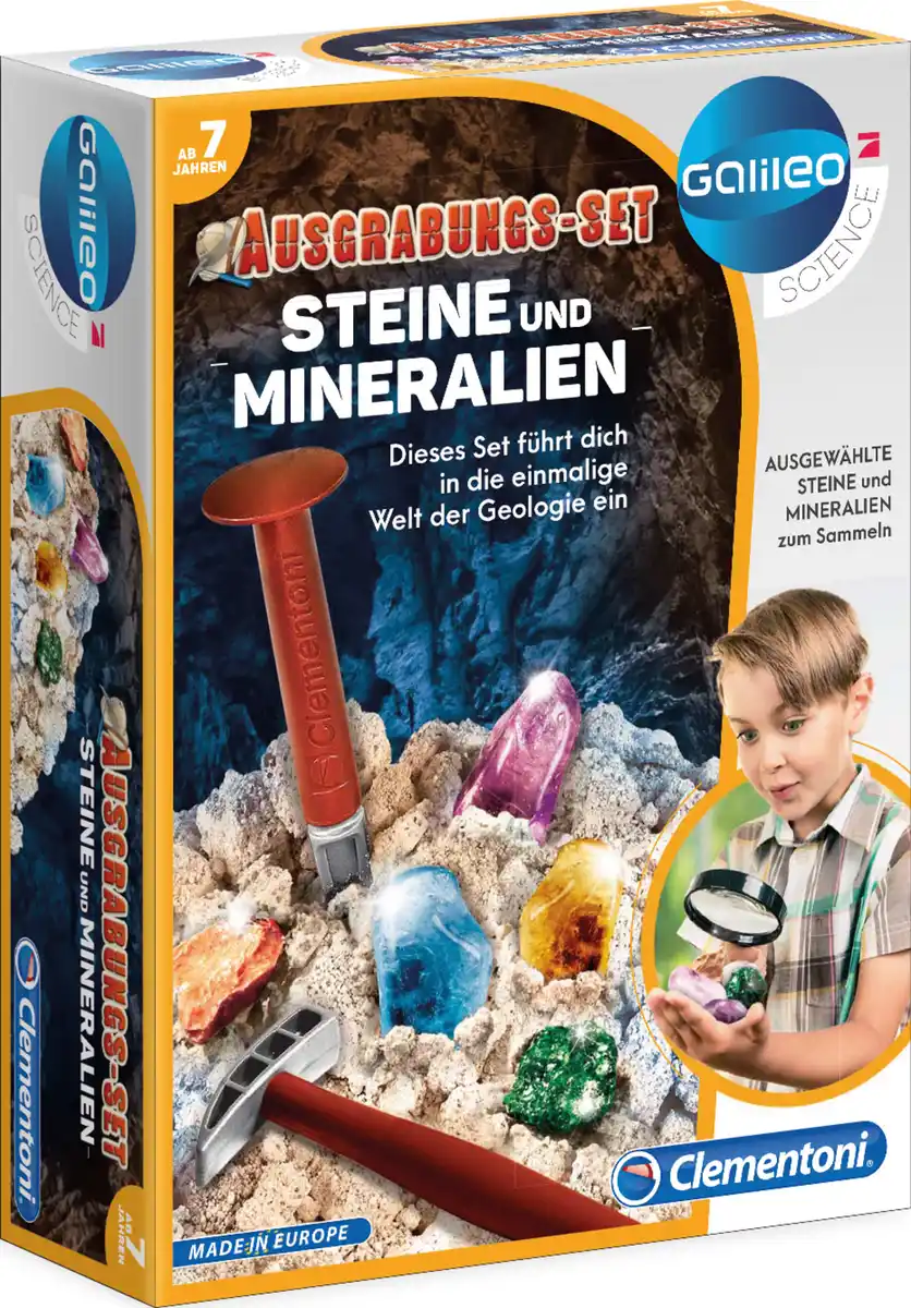 Bild 1 von Clementoni 69940 Steine und Mineralien Ausgrabungs-Set