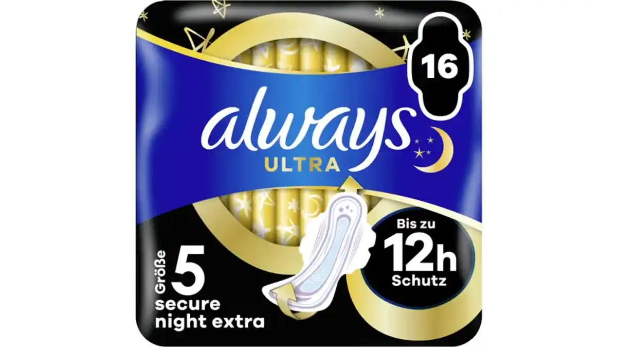 Bild 1 von Always ULTRA Damenbinden Secure Night Extra mit Flügeln BigPack