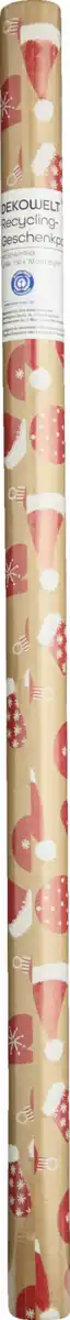 Bild 1 von DEKOWELT Recycling-Geschenkpapier mit Schaumflock, 1,5 m
