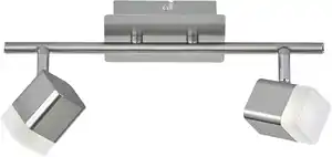 Reality Leuchten 2er LED Balken Roubaix weiß, nickel