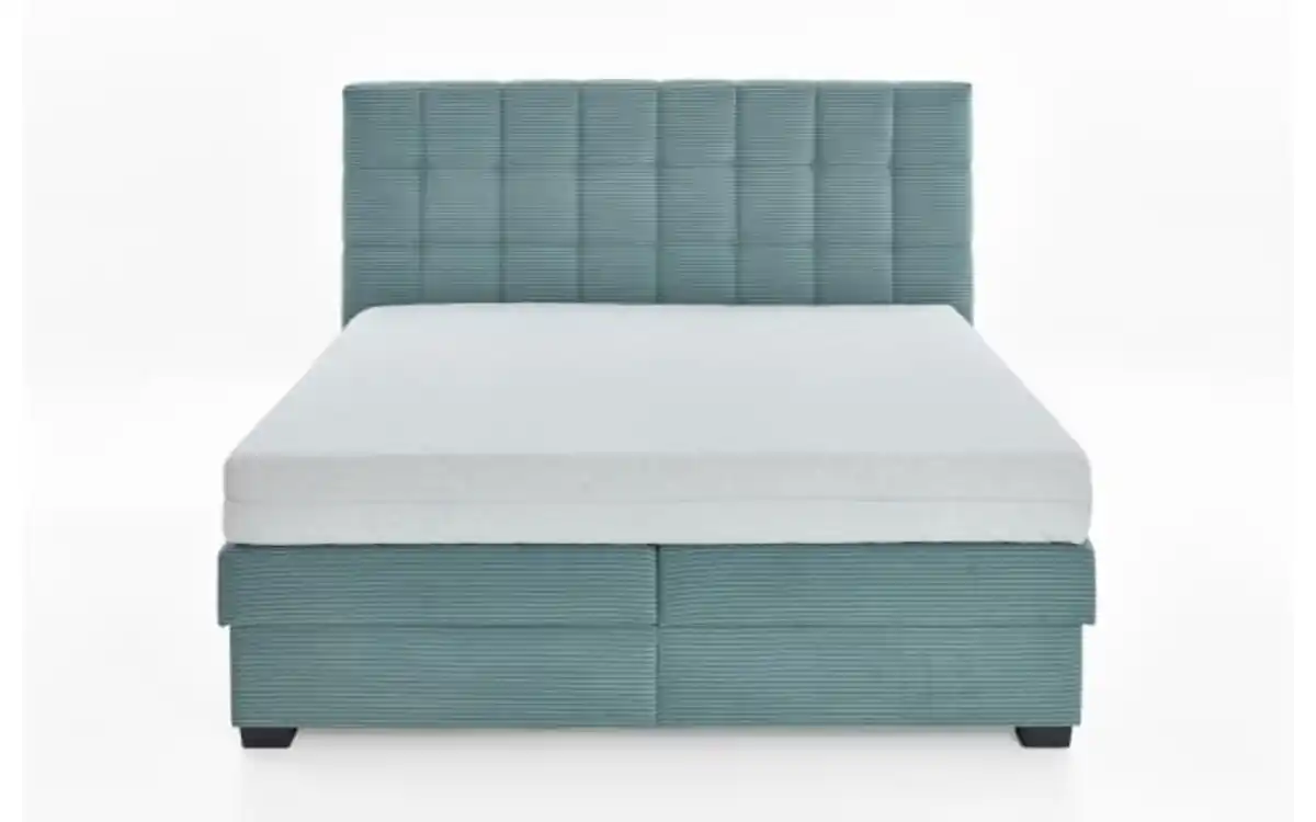 Bild 2 von Oschmann - Boxspringbett OC-BX21088, Cord aqua, 180 x 200 cm, Härtegrad 2 und 3