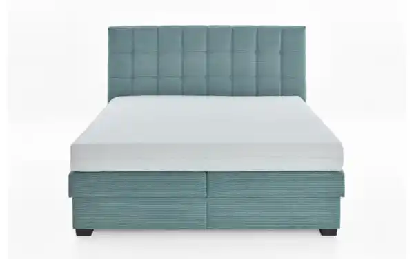 Bild 2 von Oschmann - Boxspringbett OC-BX21088, Cord aqua, 180 x 200 cm, Härtegrad 2 und 3
