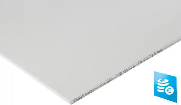 Bild 1 von Knauf Gipskarton-Ausbauplatte GKB 200 x 60 cm 12,5 mm